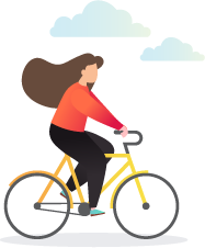 Locker room for cyclists